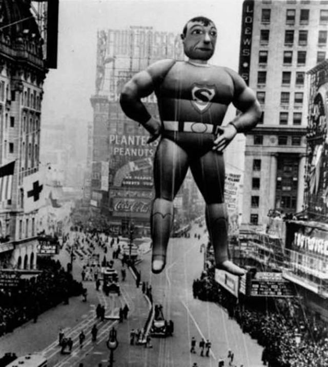 According to one site, Superman started appearing in the parades in 1940, and "has been the biggest Macy's Day parade balloon ever."